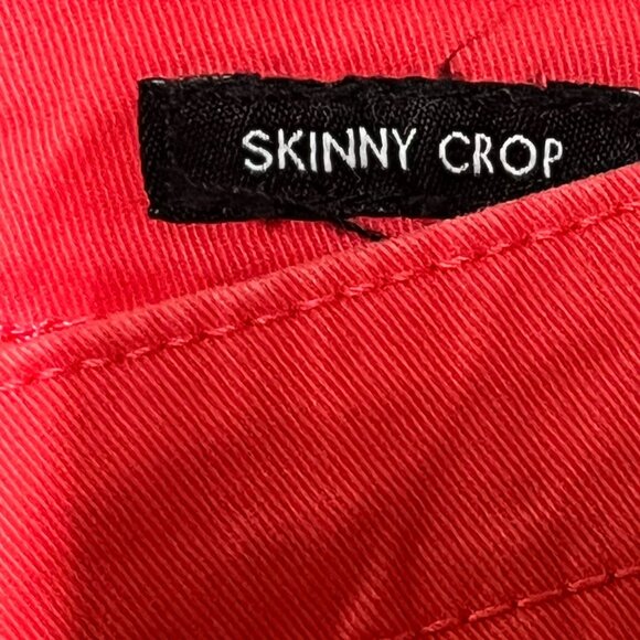 Calvin Klein Skinny Crop Pants Red Stretch Denim Women’s Size 2 - Picture 4 of 9